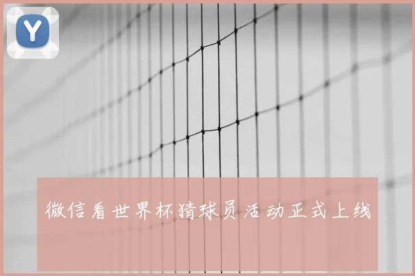 微信看世界杯猜球员活动正式上线